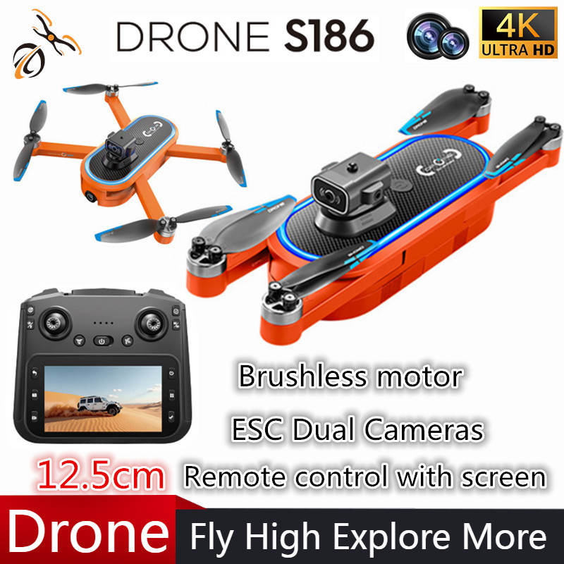 2025 S186 드론 전문가용 4K HD 듀얼 카메라 - Drone Controller Screen 리뷰 및 가격