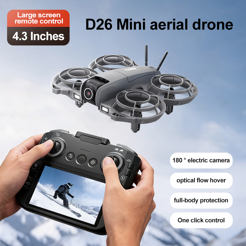 D26 드론 4K 항공 HD 180 °   카메라 드론 - Drone Controller Screen 리뷰 및 가격